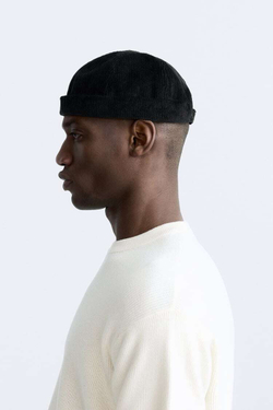 ZARA ВЕЛЬВЕТОВАЯ ШАПКА, ЧЕРНЫЙ