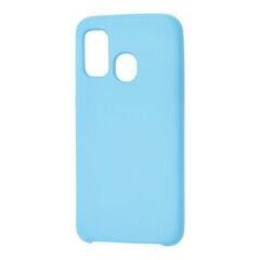 Силиконовый чехол Silicone Cover для Samsung Galaxy А21s (Голубой)