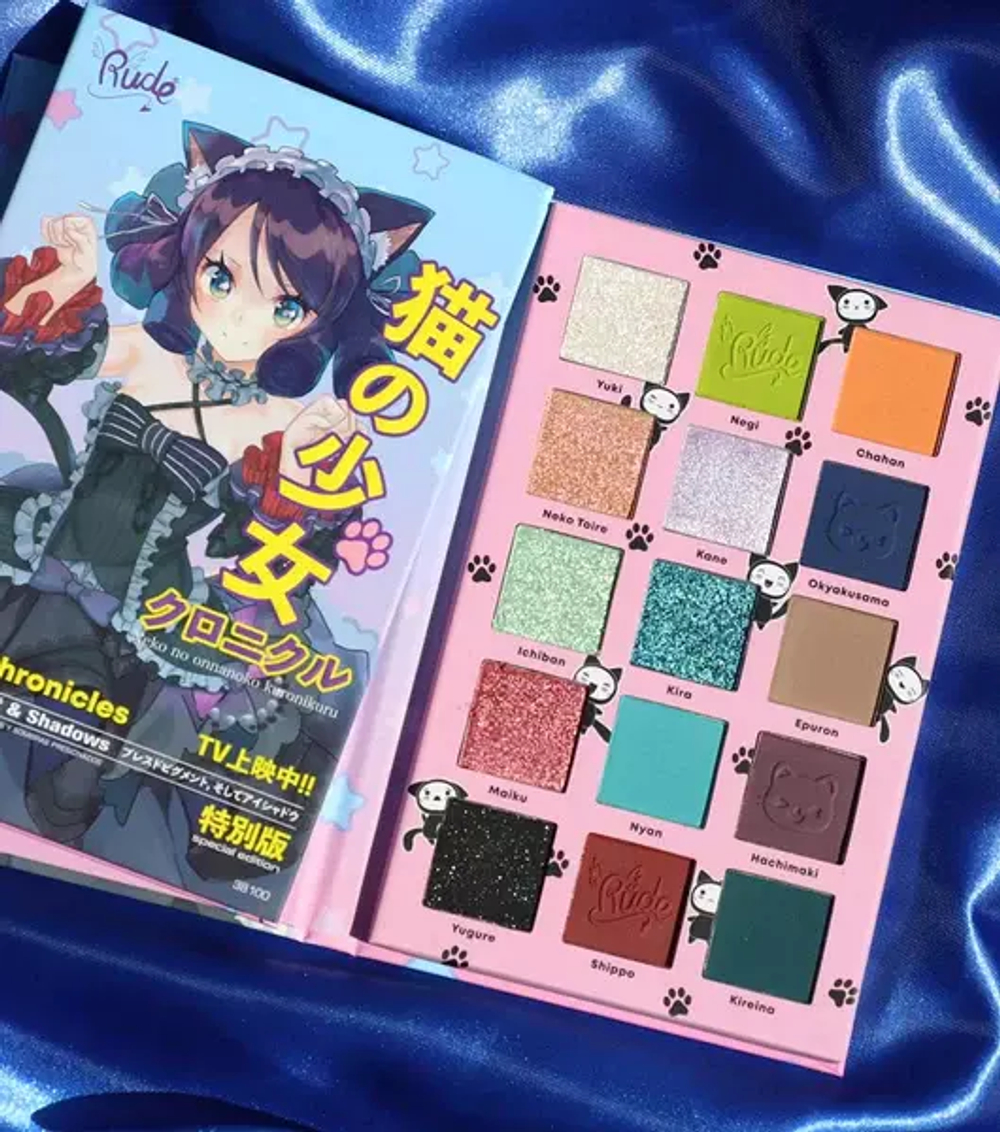 Manga Collection Pressed Pigments & Shadows - Cat Girl Chronicles by Rude  Cosmetics