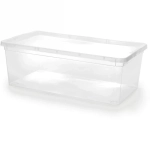 Контейнер универсальный с крышкой для хранения вещей, прозрачный, 34*19*12, 5.5л✦