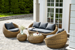 "Барселона" лаунж-зона из искусственного ротанга, цвет соломенный