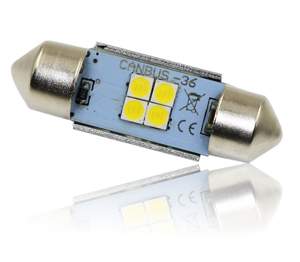 Светодиодная лампа C5W 3030-4SMD-36MM CanBus 5000K 4W 12v, 1шт