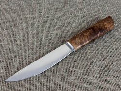 Шкуросъемный нож "Якут", сталь 95Х18, рукоять карельская берёза