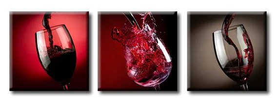 Модульная картина "Бокалы с напитком"