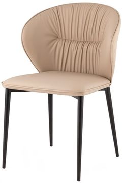 Стул обеденный Deia кремовая экокожа черные ножки