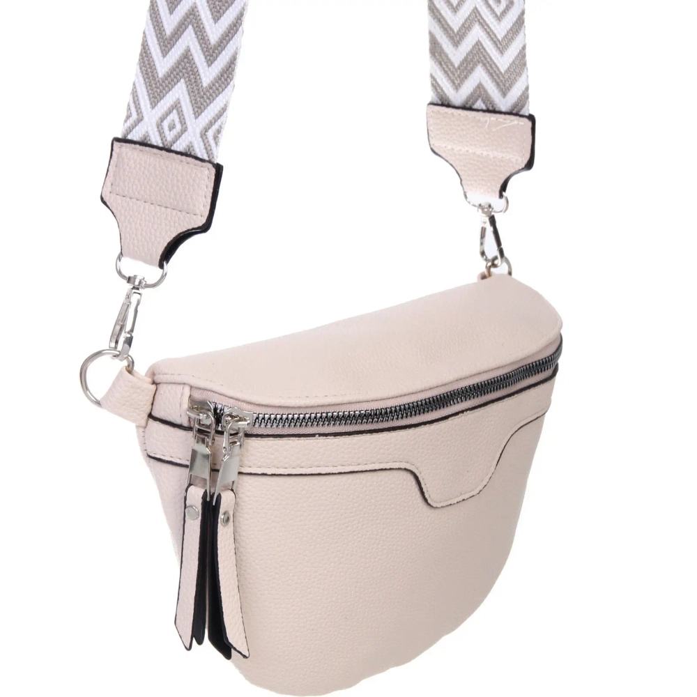 Сумка женская через плечо «ИМАНИ», цвет молочный, три кармана, 24*19*7*5см (лейбл Ultramarine)