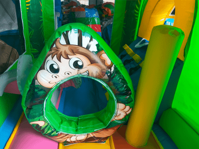 Надувной коммерческий батут Тропический лес 4х4х3.2 м