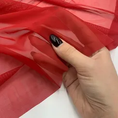 Сетка эластичная темно-красная (цв. 101) Lauma, тонкая