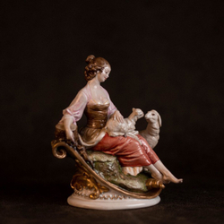 Винтаж: Фарфоровая мануфактура Capodimonte «Пастушка»