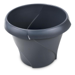 Кашпо для цветов пластиковое 0,7л d-13,5см «Флориана» серый С115СЕР