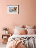 Картина авторская акварельная в паспарту 30х40 см на стену для интерьера "Море в стиле Энди Эвансона "