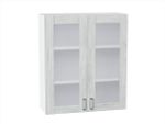Шкаф верхний с 2-мя остекленными дверцами Лофт