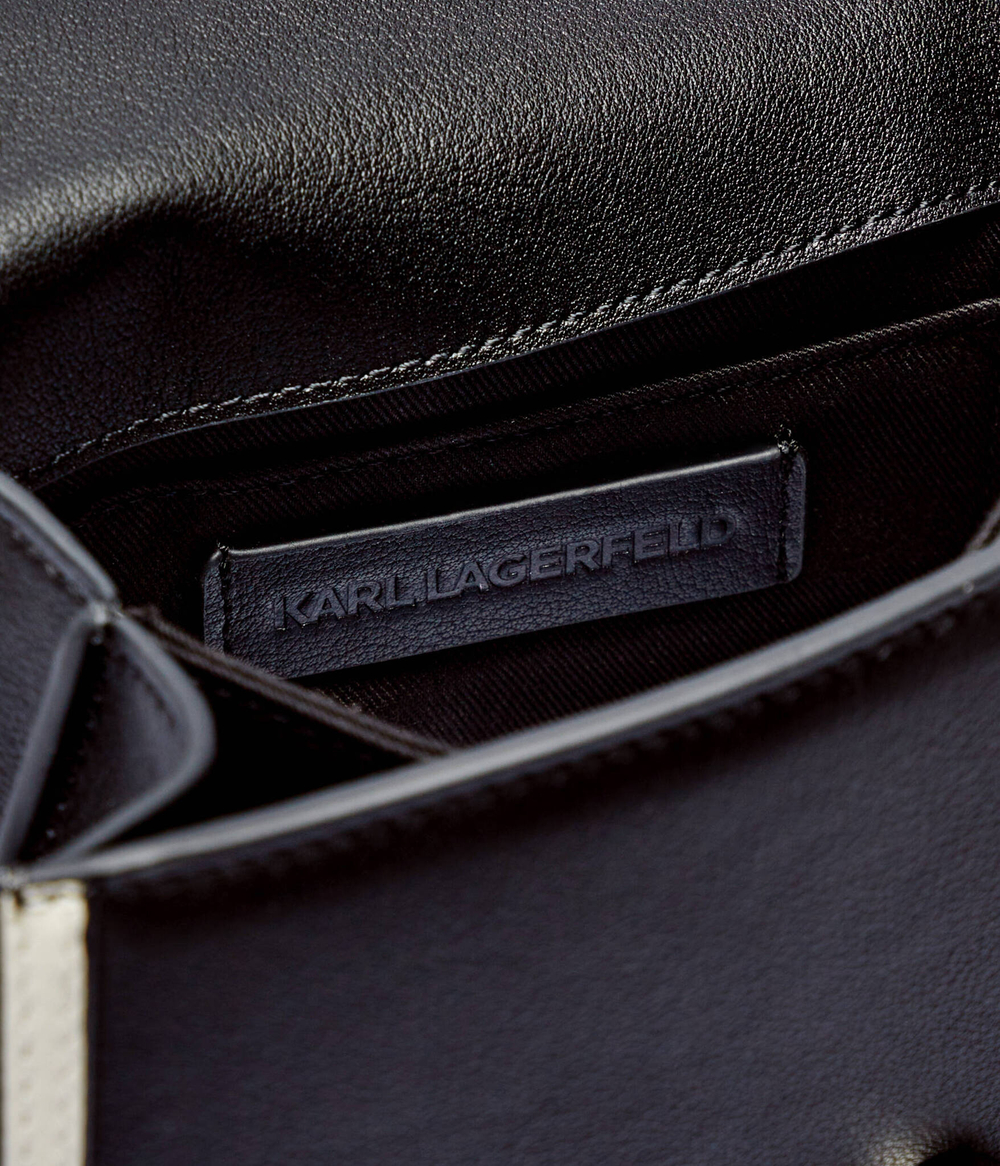 Кожаная сумка-трапеция Karl Lagerfeld - черный(245W3072)