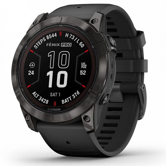 Garmin Fenix 7X Pro Sapphire Solar Carbon Gray/Black Band (010-02778-11)