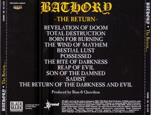 Bathory / The Return...... (RU)(CD)