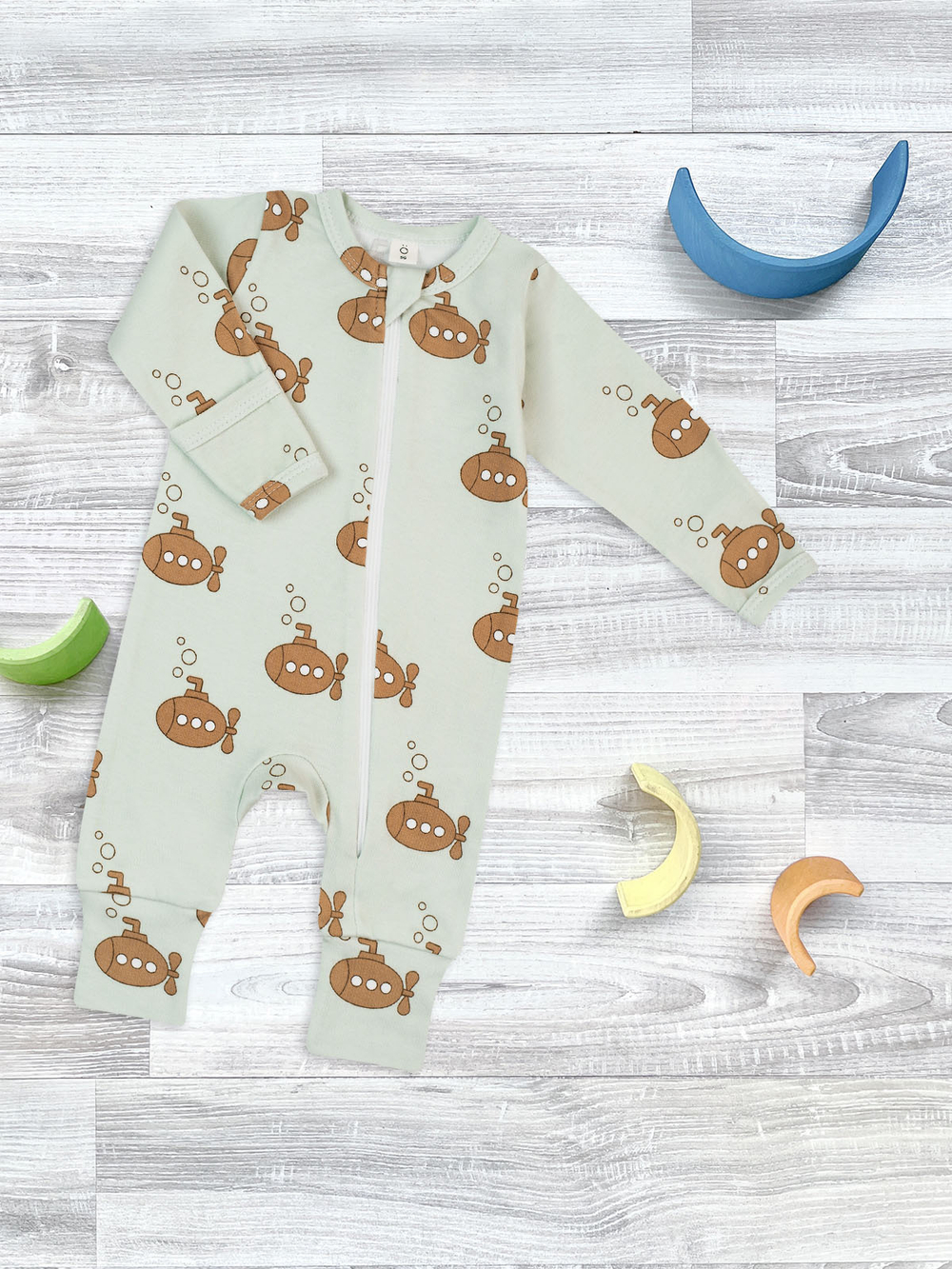 Комбинезон Mjölk Sleep and Play Submarines, на манжетах