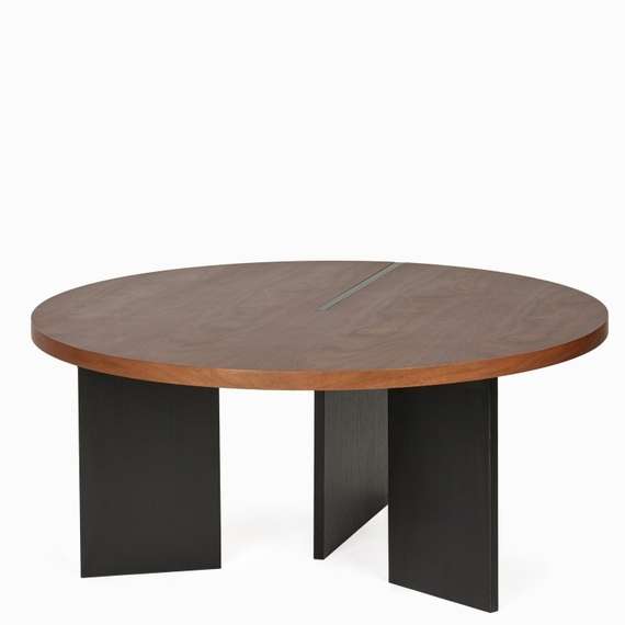 Журнальный стол Walnut Grove Ø80х36 см, меламин, шпон ореха