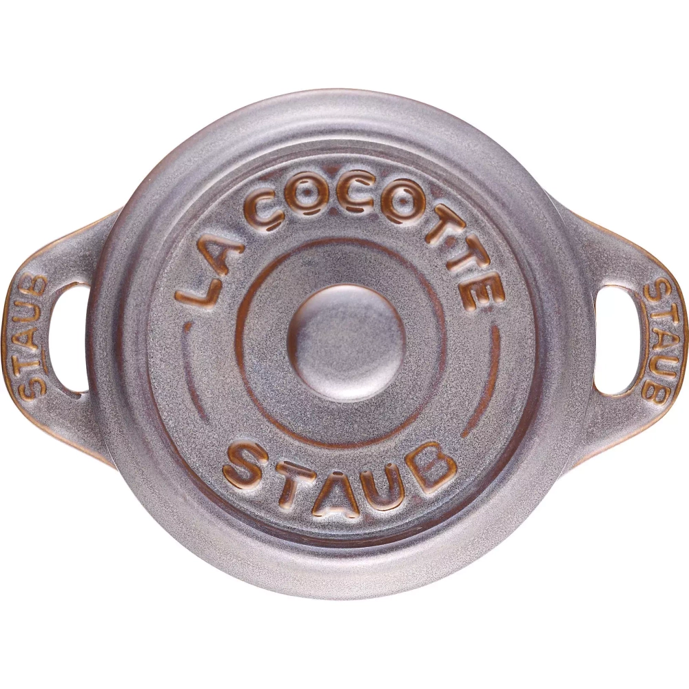 STAUB - Мини-кокотница 200мл 10см серый / артикул   40511-998-0  / GTIN 4009839376993