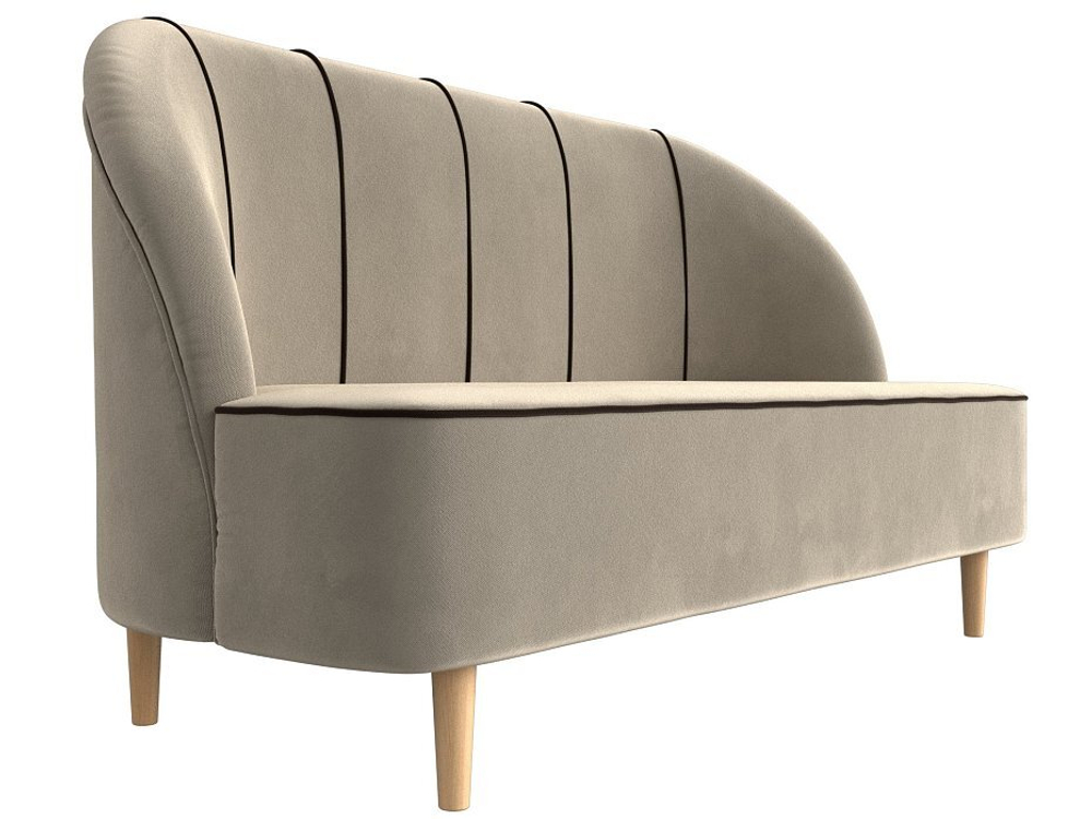 Кушетка Фелини, Бежевый\Коричневый, Микровельвет, 109861