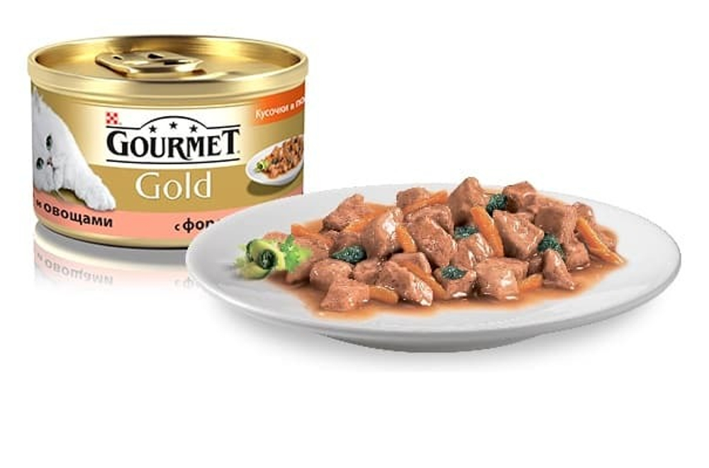 GOURMET Gold 85г. консервы для кошек с Форелью и Овощами