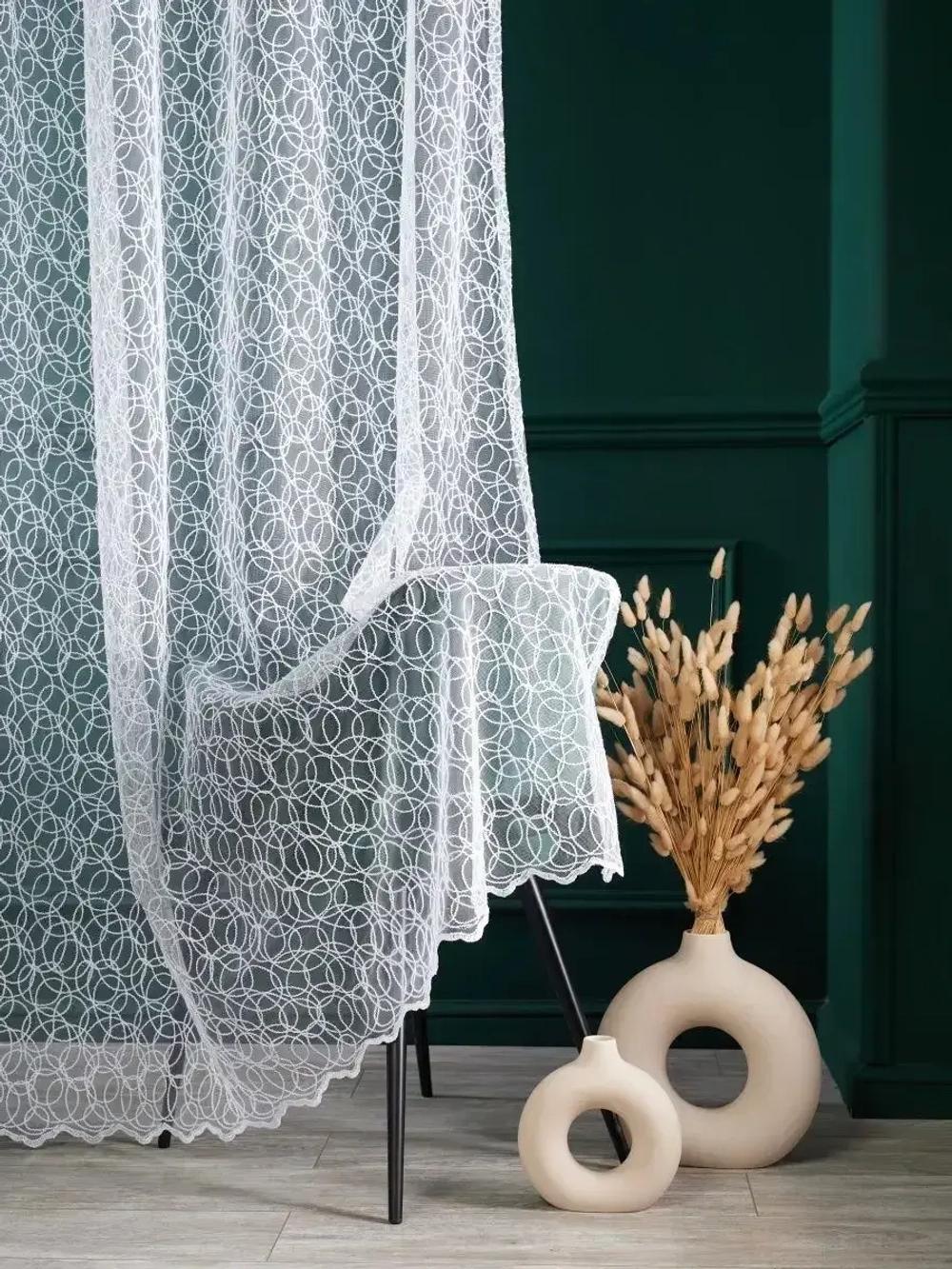 Тюль в спальню гостиную белый 500х270