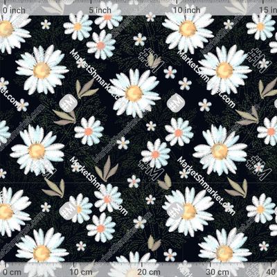 Ромашки на черном by Happy_Dragon 341 DPI