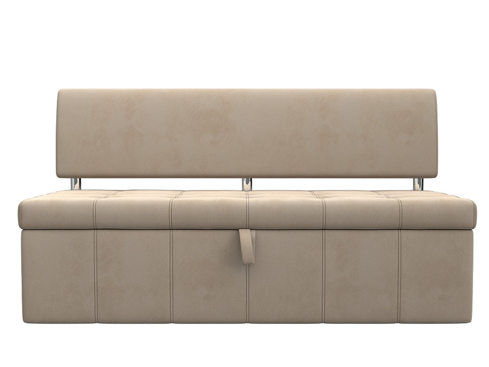 Диван кухонный прямой Стоун, Бежевый, Велюр, 107236