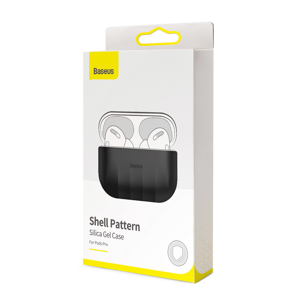 Чехол для Apple AirPods Pro Baseus Shell Pattern Silica Gel Case - Black