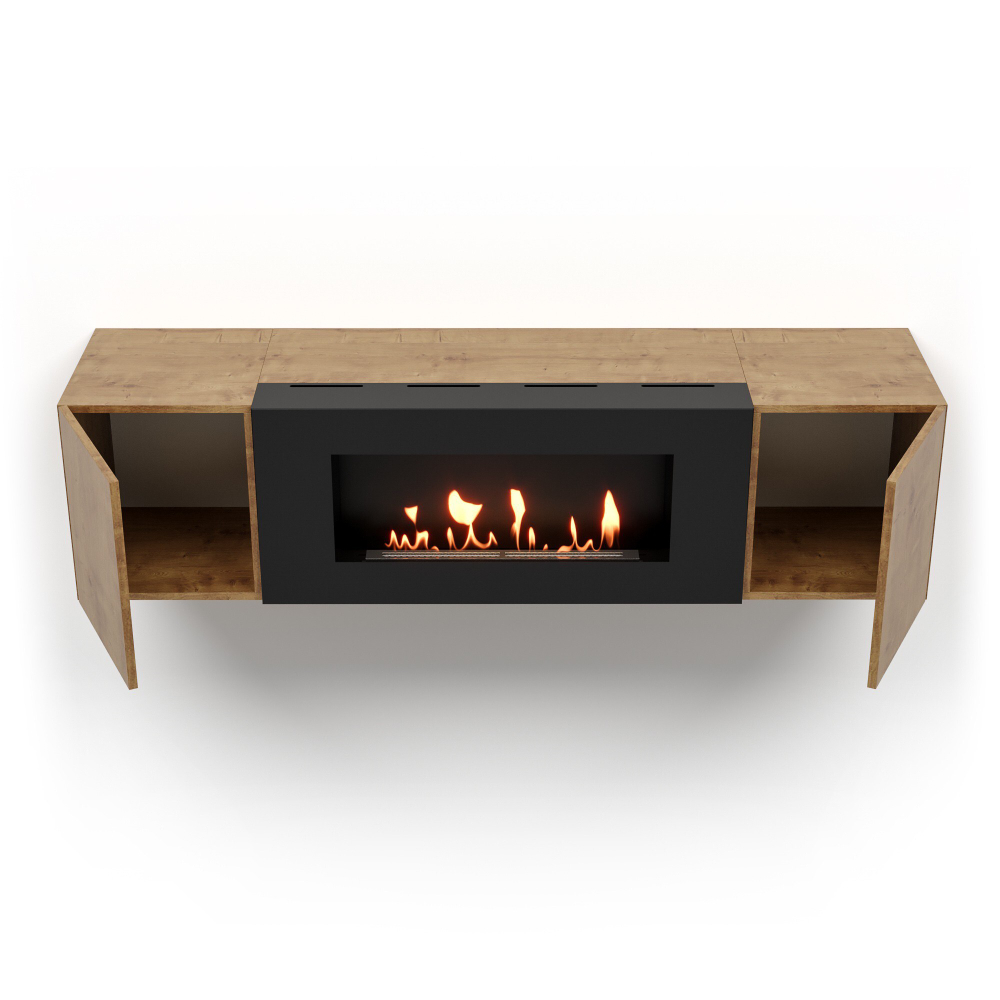 Тумба с биокамином Firelight BFP-P1600 дуб вотан