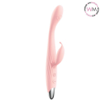 Розовый вибромассажёр для G-стимуляции с клиторальным отростком Bior Toys Erowoman-Eroman EE-10291