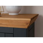 Комод «Форест» 2 двери 2 ящика серый 7012/бейц-масло