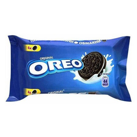 Печенье Оreo с кокао и кремовой начинкой ванильного вкуса 38 гр
