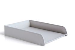 Лоток А4 горизонтальный BUVARDO БИЗНЕС из кожи цвет СЕРЫЙ