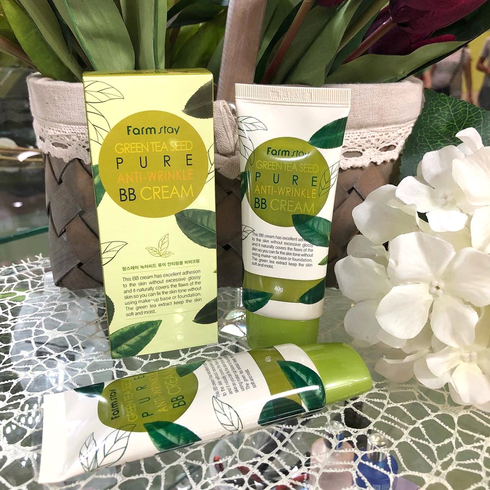 FarmStay. BB-крем для лица с экстрактом семян зеленого чая Green Tea Seed Pure Anti-Wrinkle BB Cream