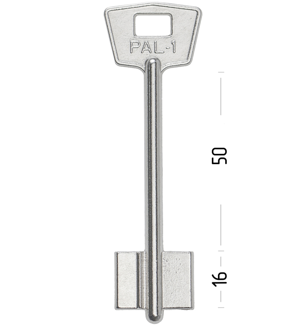 Заготовка сувальдного ключа 10595 340- Палладиум-1 литье Китай PLD1D