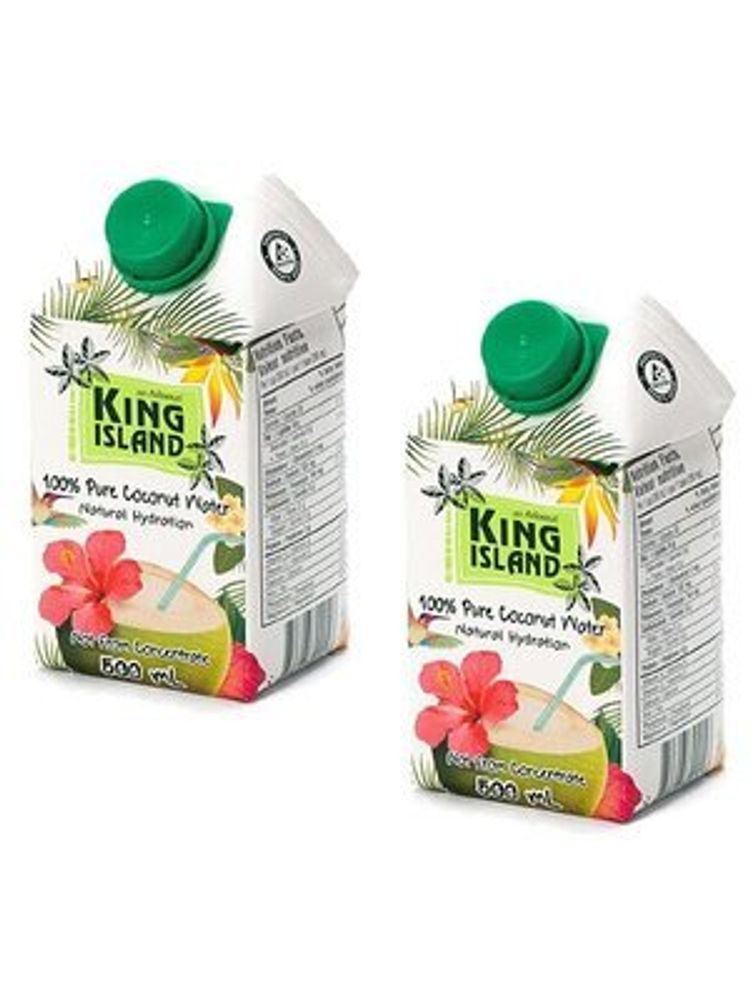 Вода кокосовая King Island 100%, с крышкой, без сахара, 0.5 л.