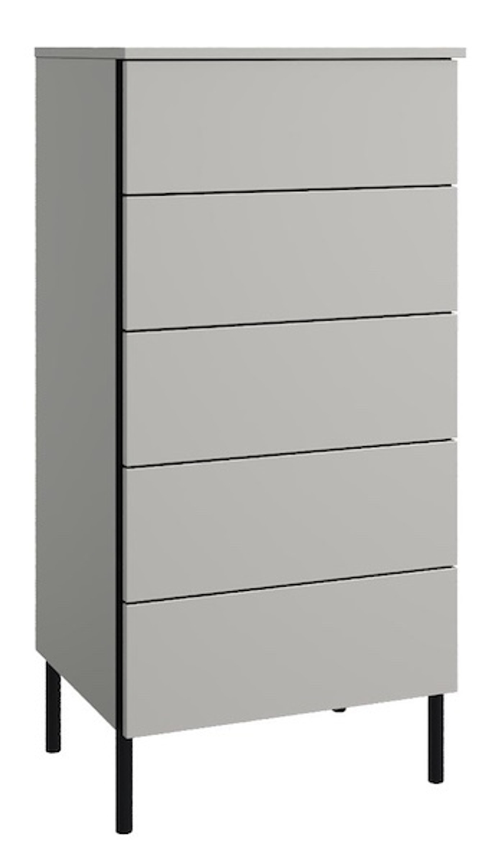 Комод с 5 ящиками Сиэтл, серый
