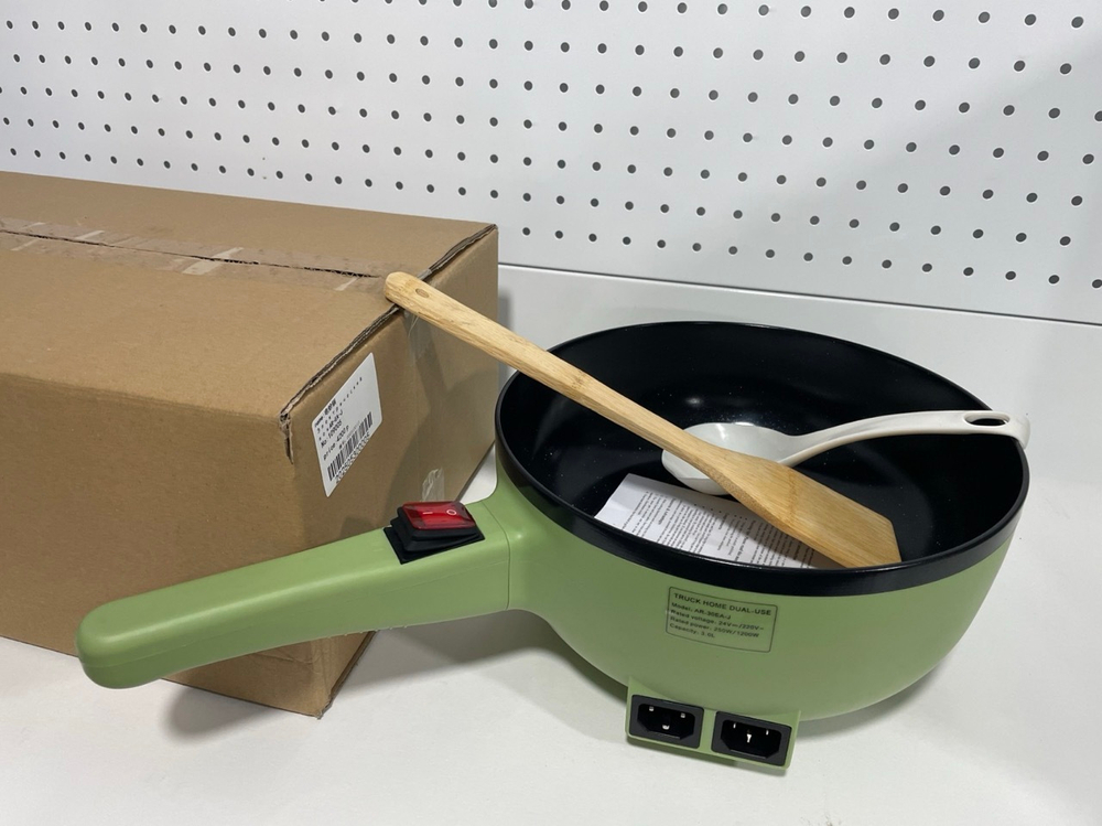 AR-EA-J / Автомобильная сковорода 24 - 220 в 3 л от прикуривателя и розетки, зеленый