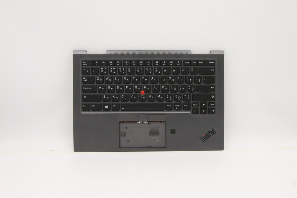 Верхняя панель с клавиатурой (топкейс) для ноутбука Lenovo ThinkPad X1 Yoga 4th Gen. раскладка - русская, с подсветкой, серая (5M10V24935), оригинал