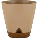 Горшок для цветов InGreen WOOD D250мм 8л с прикорневым поливом молочный шоколад/бук