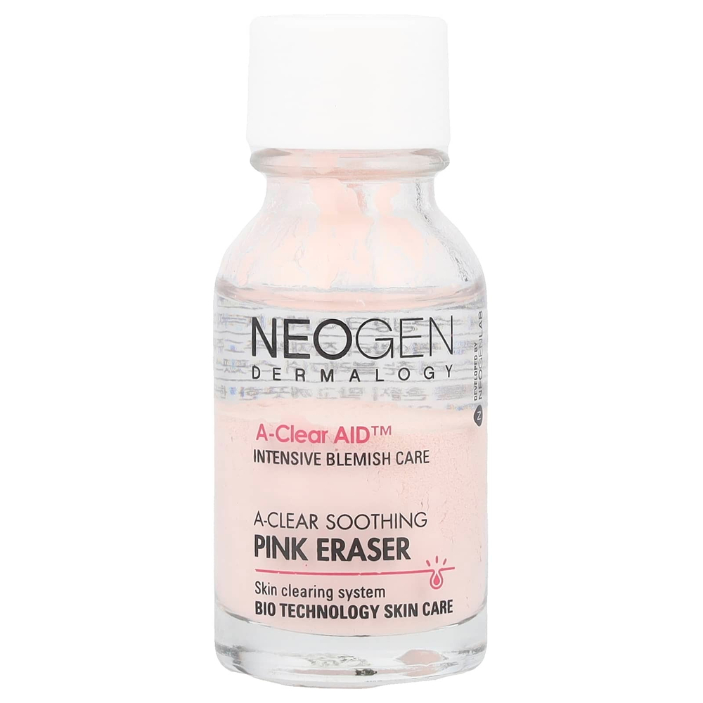 Neogen, A-Clear, успокаивающий розовый ластик, 15 мл (0,50 жидк. унции)
