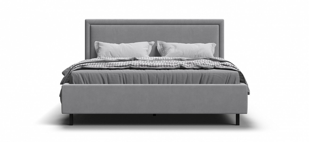 Фрея Кровать без ПМ 160 Велюр Монолит Сталь