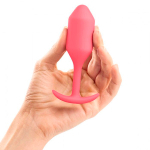 Розовая пробка для ношения 11,4см b-Vibe Snug Plug 2 BV-008-COR
