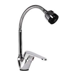 Смеситель АМУР д/кухни 40 мм quot;уткаquot;, п/г, гусак гофр.с 2-х аэрат, хром, L5102 (10) Арт. BY3010-B2