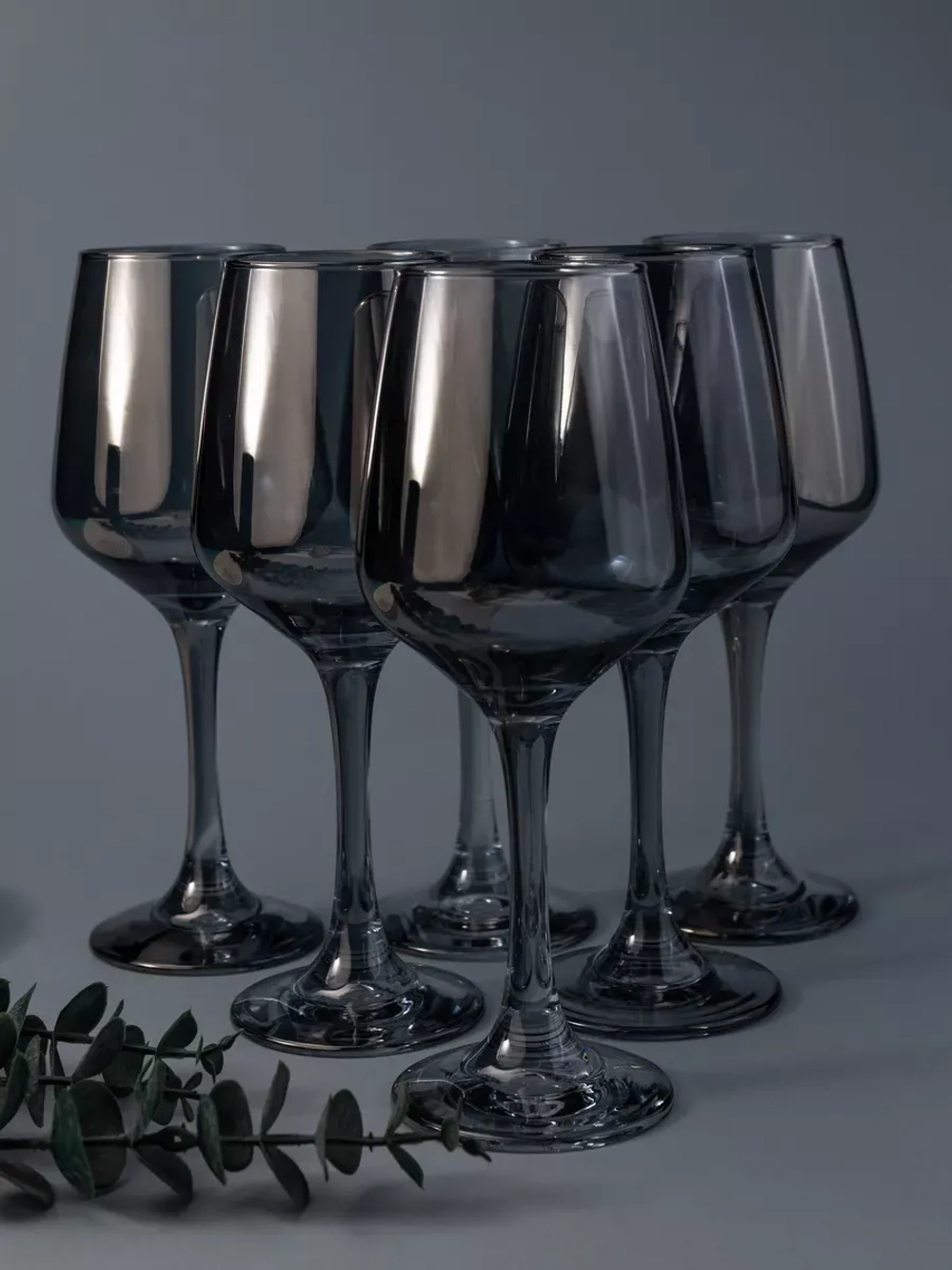 Набор бокалов для вина, 365 мл, 6 шт. серые