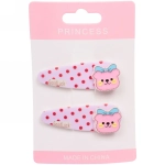 Зажимы для волос детские 2шт «Happy smile», мишка с бантиком, микс 4 цвета, 5*2см