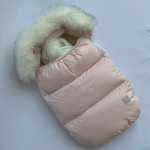 Конверт на выписку с комбинезоном "Winter", меховой (конверт,кокон, чепчик)