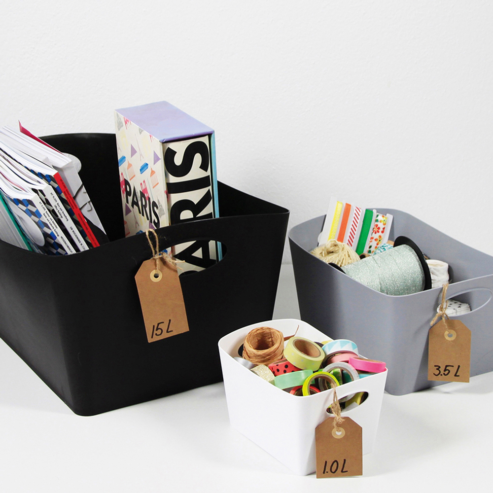 Контейнер для хранения boxxx, organic, 15 л, серый