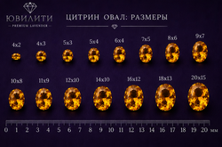 Цитрин Овал