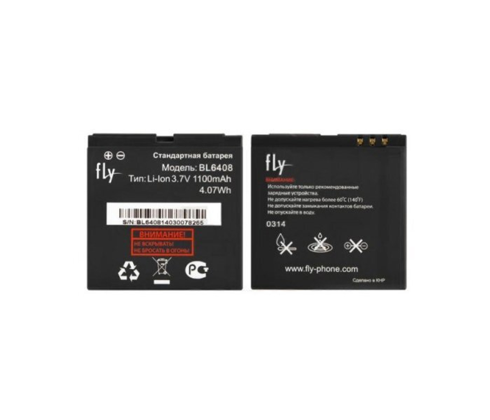 Аккумуляторная батарея для Fly BL6408 1500mAh (тех.упаковка)